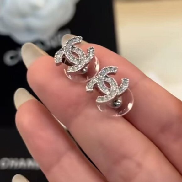 Chanel classic double c silver earrings - Picture 4 of 5